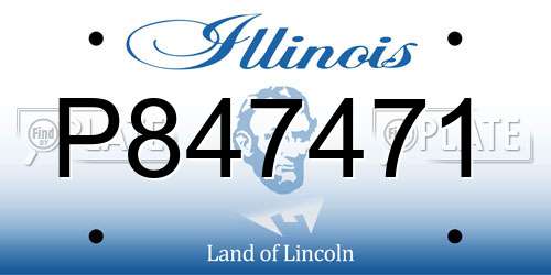P847471 Illinois License Plate
