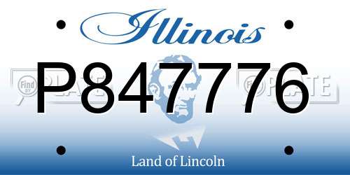 P847776 Illinois License Plate