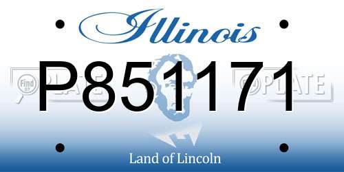 P851171 Illinois License Plate