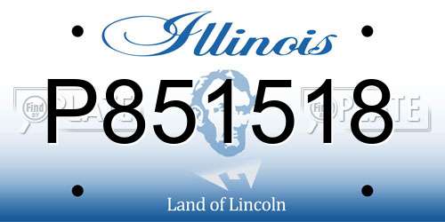 P851518 Illinois License Plate