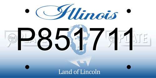 P851711 Illinois License Plate