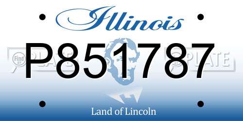 P851787 Illinois License Plate
