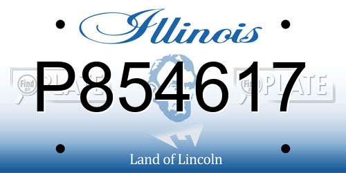 P854617 Illinois License Plate