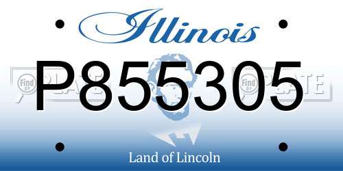 P855305 Illinois License Plate