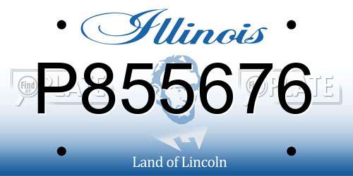 P855676 Illinois License Plate