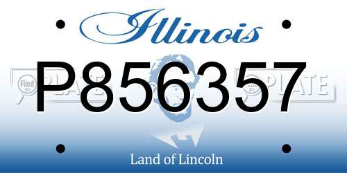 P856357 Illinois License Plate