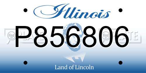 P856806 Illinois License Plate