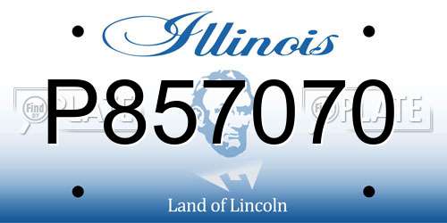 P857070 Illinois License Plate