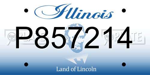 P857214 Illinois License Plate