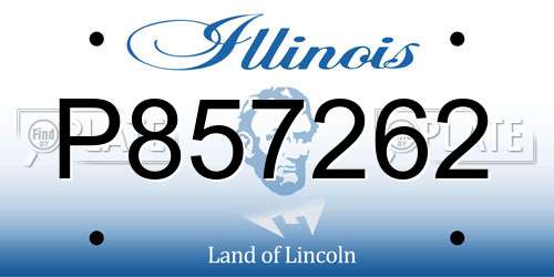 P857262 Illinois License Plate