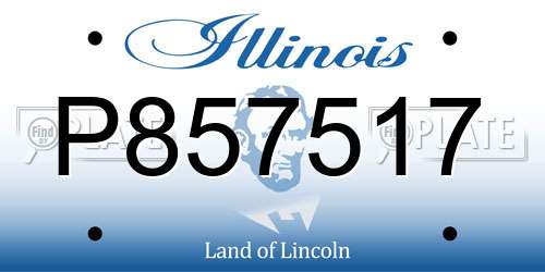 P857517 Illinois License Plate