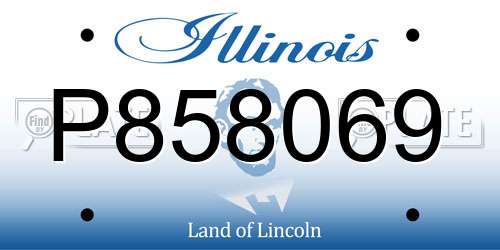 P858069 Illinois License Plate