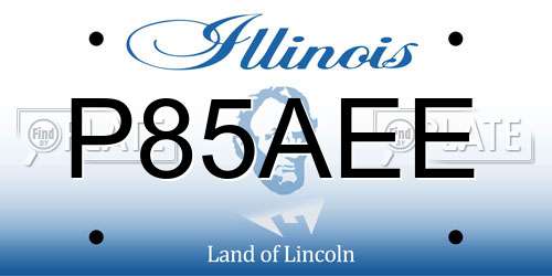 P85AEE Illinois License Plate