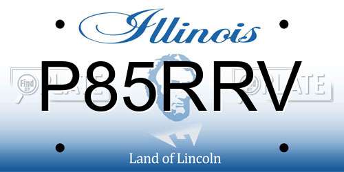 P85RRV Illinois License Plate