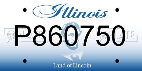 P860750 Illinois License Plate
