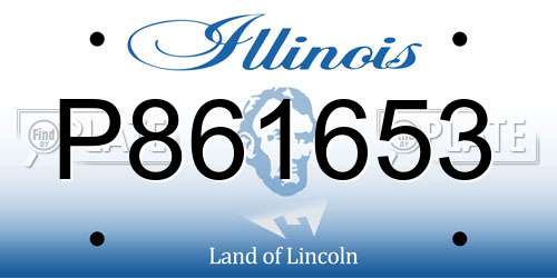 P861653 Illinois License Plate