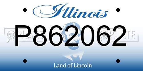 P862062 Illinois License Plate