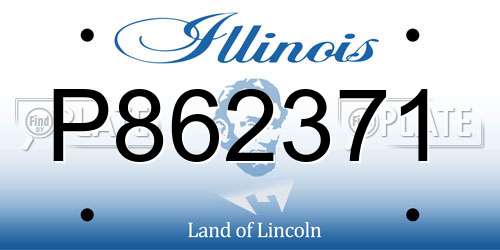 P862371 Illinois License Plate