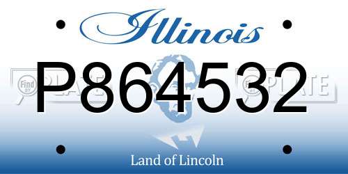 P864532 Illinois License Plate
