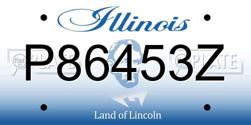P86453Z Illinois License Plate