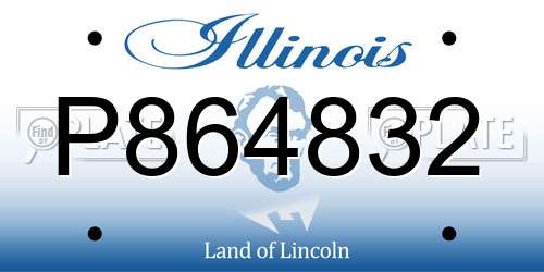 P864832 Illinois License Plate