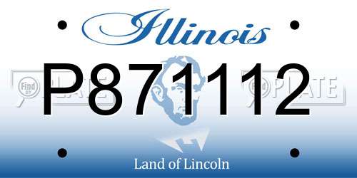P871112 Illinois License Plate