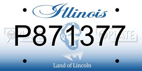 P871377 Illinois License Plate