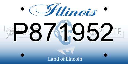 P871952 Illinois License Plate
