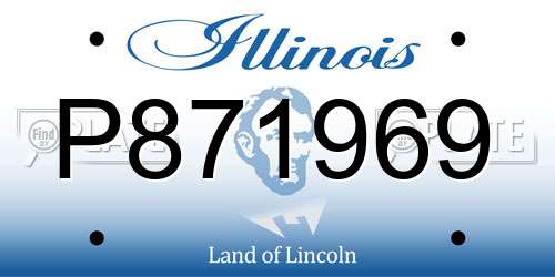 P871969 Illinois License Plate