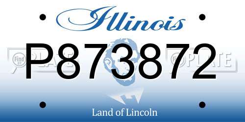 P873872 Illinois License Plate