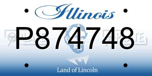 P874748 Illinois License Plate