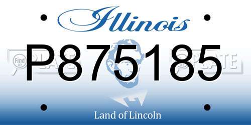 P875185 Illinois License Plate