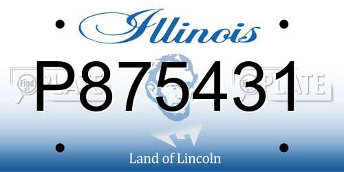 P875431 Illinois License Plate