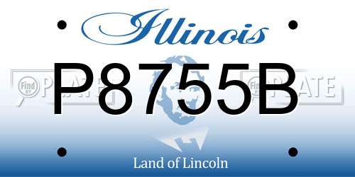 P8755B Illinois License Plate