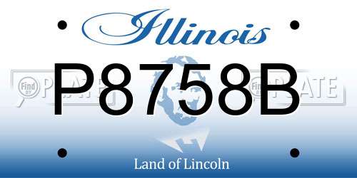 P8758B Illinois License Plate