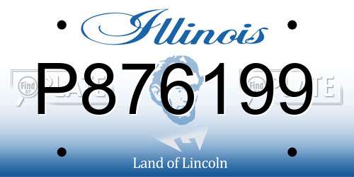 P876199 Illinois License Plate