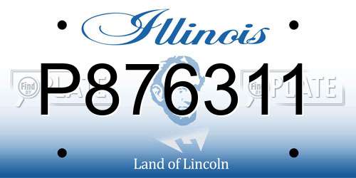 P876311 Illinois License Plate