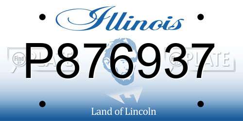 P876937 Illinois License Plate