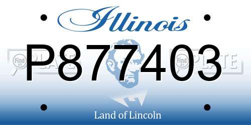 P877403 Illinois License Plate