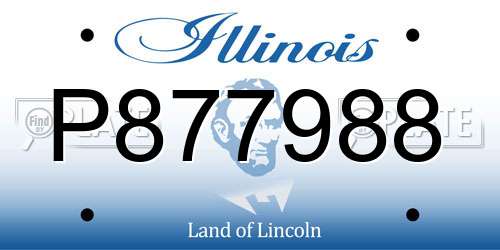 P877988 Illinois License Plate