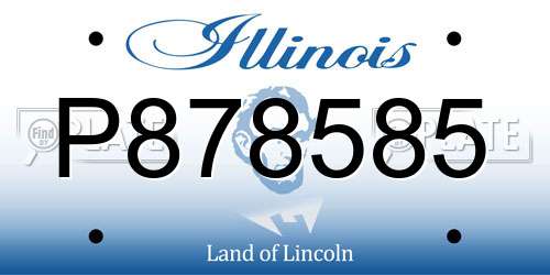 P878585 Illinois License Plate