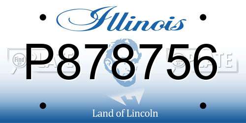 P878756 Illinois License Plate