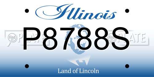 P8788S Illinois License Plate