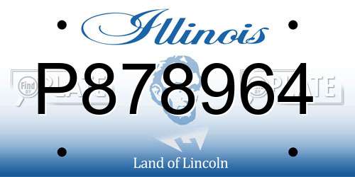 P878964 Illinois License Plate