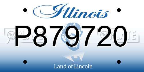 P879720 Illinois License Plate