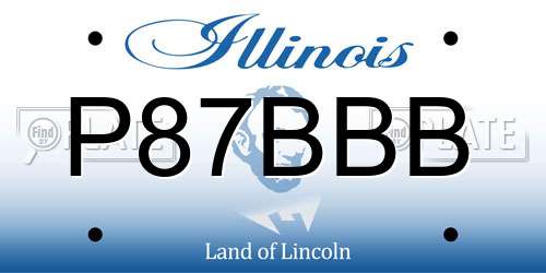 P87BBB Illinois License Plate