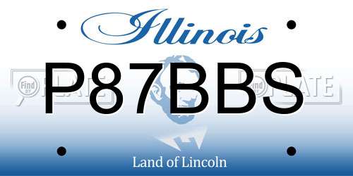 P87BBS Illinois License Plate