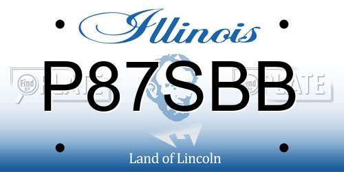 P87SBB Illinois License Plate