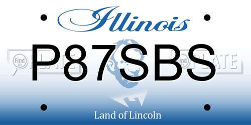 P87SBS Illinois License Plate