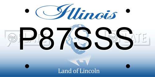 P87SSS Illinois License Plate